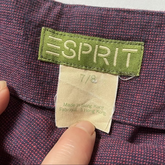 Vintage Esprit Pants - Size 7/8 Cotton Purple Pants High-waisted - Picture 16 of 16